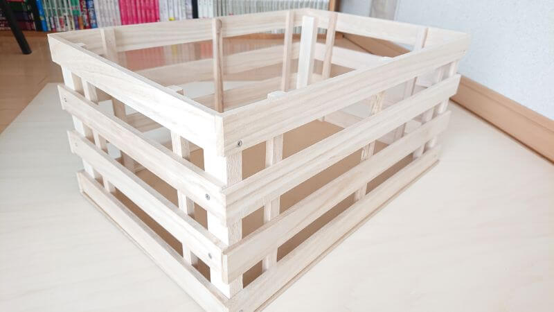 100均DIY】木箱を作って「野菜ストッカー（収納）」にするよ！材料はすのことMDF材だけの簡単設計【作り方】 | rooms19